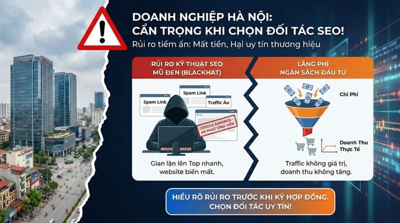 Rủi ro khi chọn agency SEO Hà Nội kém uy tín